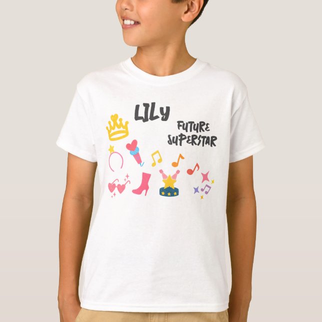 T-shirt Style Crayon modifiable - Pop Star Diva Anniversai (Devant)