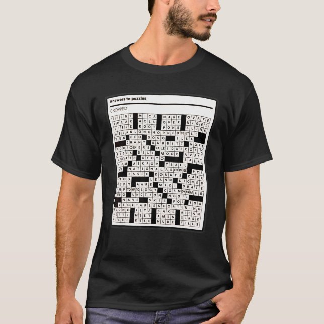 T Shirt Style Crossword Clue 2022 Multiple Colours (Front)