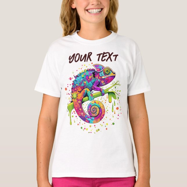 T-shirt Style d'aquarelle des teintures Chameleon (Devant)
