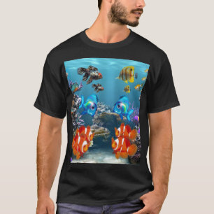 T-shirt Style d'aquarium