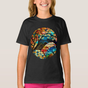 T-SHIRT STYLE D'ART JAPONAIS FORESTIER MODERNE