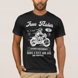 T-shirt Style de club de motard Iron Rider