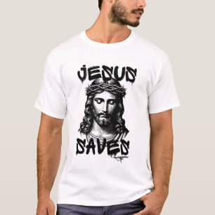 T-shirt Style de graffiti Jesus Saves