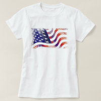 Style de Grunge Patriotique Faded American Drapeau