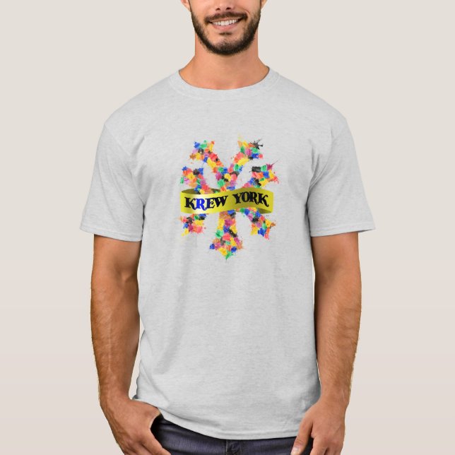 T-SHIRT STYLE DE RUE DE KREW YORK - PAINT SPLOTCHS (Devant)