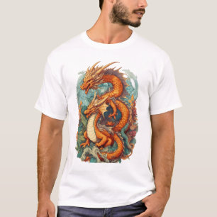 T-shirt Style d'illustration 2D Dragons