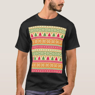 T-shirt Style Fair Isle Noël sans couture
