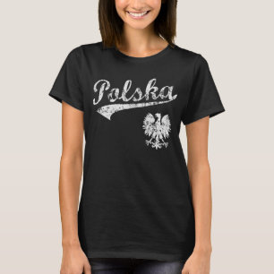 T-shirt Style Girly de base-ball de Polska