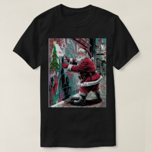 T-shirt Style Graffiti de rue Santa Claus