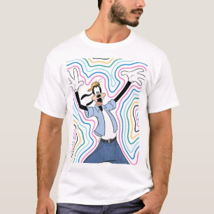 T-shirt Style graphique de rue rétro rayonnant de Goofy