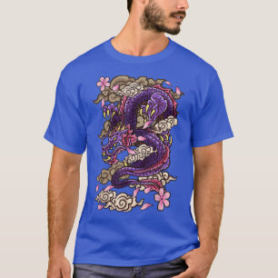 T-shirt Style japonais esthétique Dragon Tattoo Sakura Che