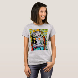T-SHIRT STYLE JAUNE DE PICASSO DE CASQUETTE