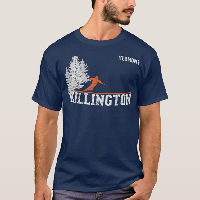 T-shirt Style Killington VT Ski Vintage 1980 (Devant)