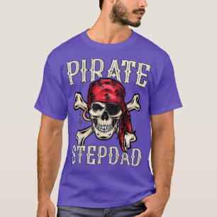T-shirt Style Mens Rétro Skeleton Pirate Stepdad Gras