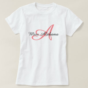 T-shirt Style Miss America Monogramme Titre Top