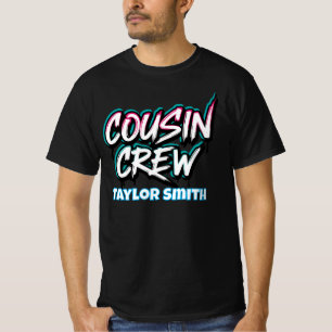 T-shirt Style Néon Graffiti Équipage de Cousins ​​Correspo