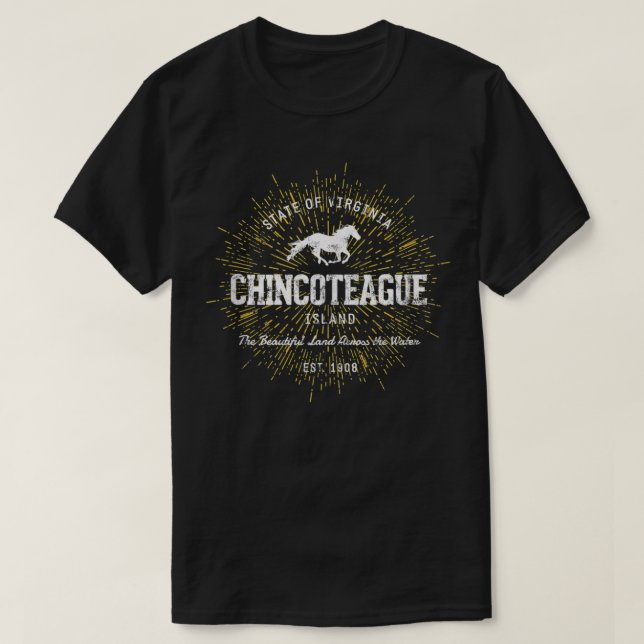 T-shirt Style rétro Chincoteague Vintage (Design devant)