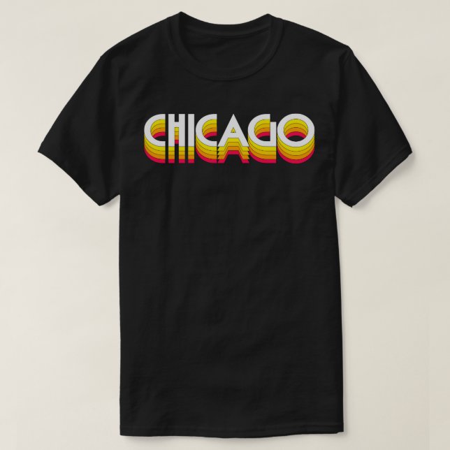 T-shirt Style rétro de Chicago Design 1 (Design devant)