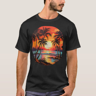 T-shirt Style rétro les années 70 80s 90s Vintage Palm Tre