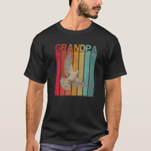 T-shirt Style Rétro Mens Pigeon Vintage Grand-pa Graphisme
