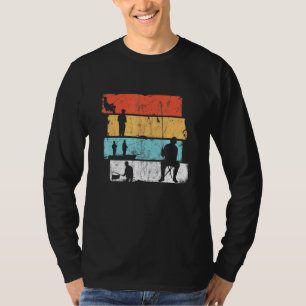 T-shirt Style Rétro Pêcheurs Rod Lucky Fishing Pa