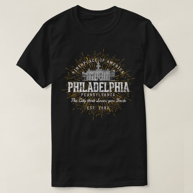 T-shirt Style rétro Philadelphie Vintage (Design devant)