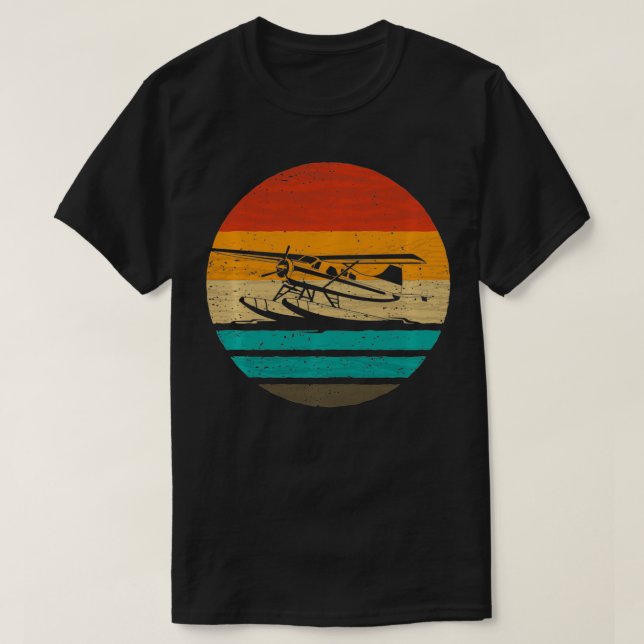 T-shirt Style Rétro Seaplane Vintage  (Design devant)
