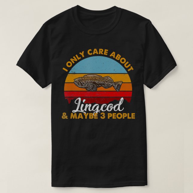 T-shirt Style rétro Sunset Lingcod (Design devant)