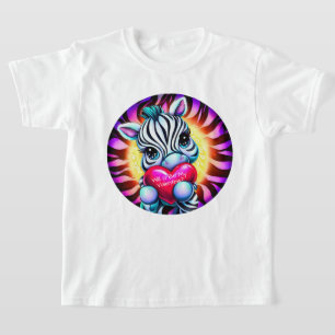 T-shirt Style rétro Sweet Zebra Valentine