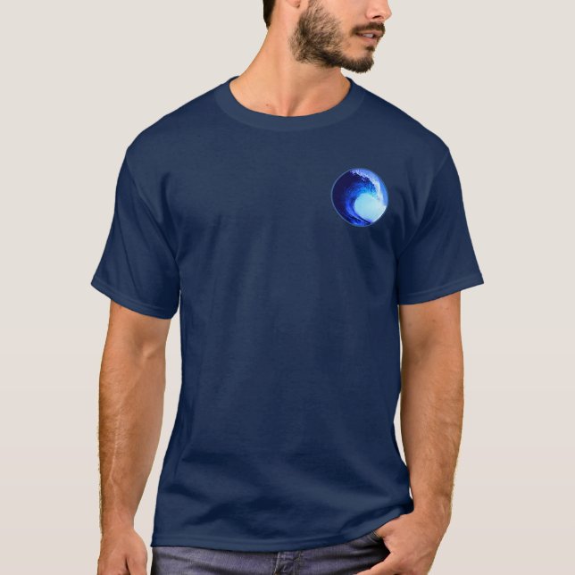 T-shirt Style Surf cool Vague bleue (Devant)