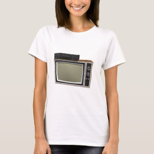 T-shirt style TV et magnétoscope des années 80 : modèle 3D