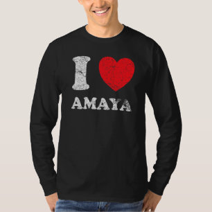 T-shirt Style usé déchiré grunge J'adore Amaya