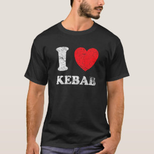 T-shirt Style Usé Grunge en Détresse J'adore Kebab