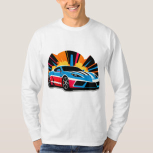 T-shirt Style vibrant de mouvement de vitesse de voiture d