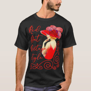 T-shirt Style Vintage Casquette rouge
