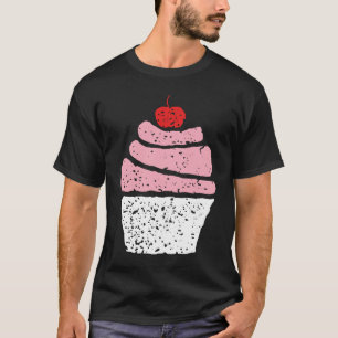 T-shirt Style vintage Cupcake Fun Food Costume Femmes Fill