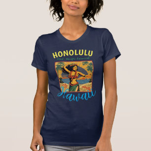 T-shirt Style vintage Hawaiian Travel Honolulu Mid-Pacific