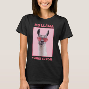 T-shirt Style vintage Llama My Llama pense que je suis Coo