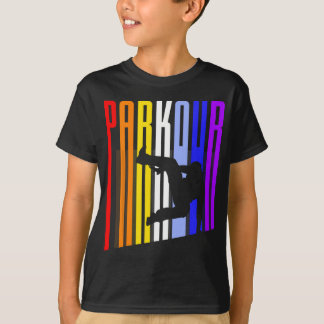 T-shirt Style vintage Perturbation Parkour Rétro Silhouett