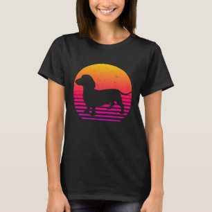 T-shirt Style vintage Retro 80's Dachshund