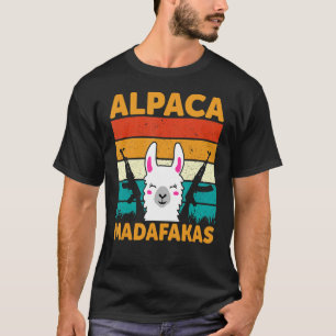 T-shirt Style Vintage rétro Alpaca Madafakas Llama