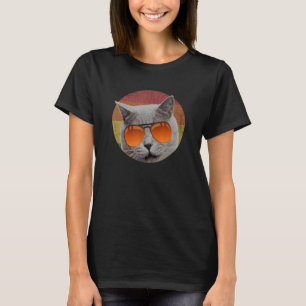 T-shirt Style Vintage rétro Mon mignon Chat 1