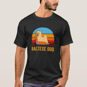 T-shirt Style Vintage rétro Sunset Maltese Chien