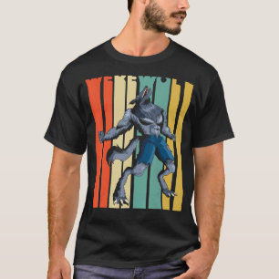 T-shirt Style vintage Werewolf Retro Halloween Design