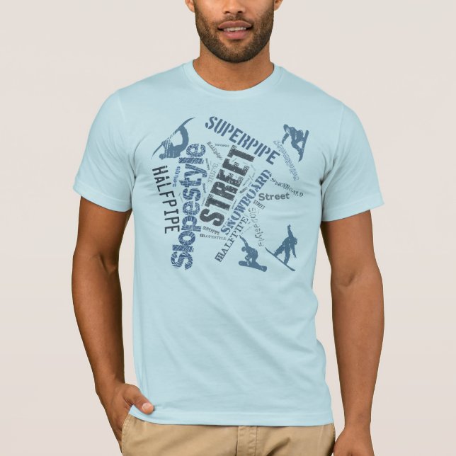 T-shirt Styles de surf des neiges (Devant)