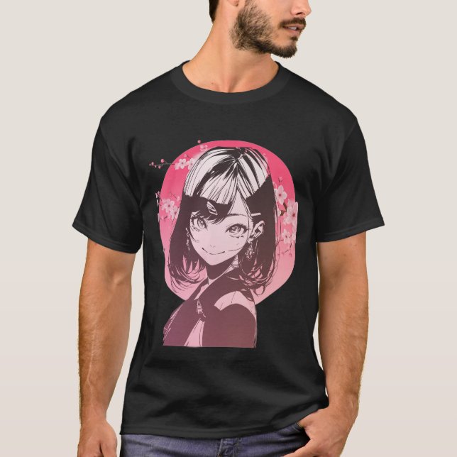 T-shirt Stylish Anime Girl (Devant)