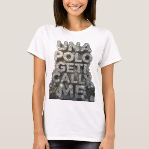 T-shirt Stylish Argent UNA POLO GETI CALLA ME