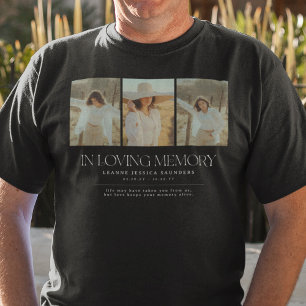 T-shirt Stylish In Loving Memory Letting 3 Photo Collage