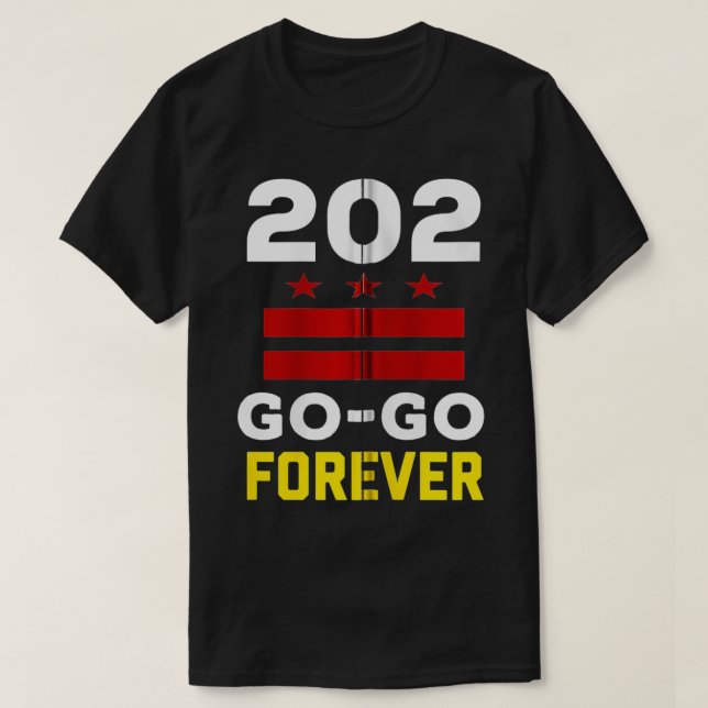 T-shirt Stylish Washington DC, 202 Go Music Forever cadeau (Design devant)