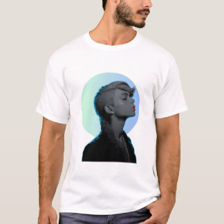 T-shirt Stylish Woman in Monochromatic Portrait